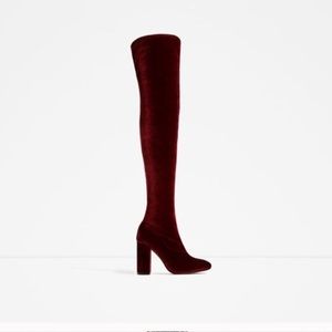Zara thigh high boots.